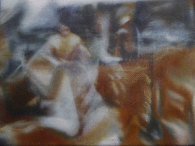 2017 · Zeremonie 4 · Mixed Media auf Leinwand · 13 x 18 cm